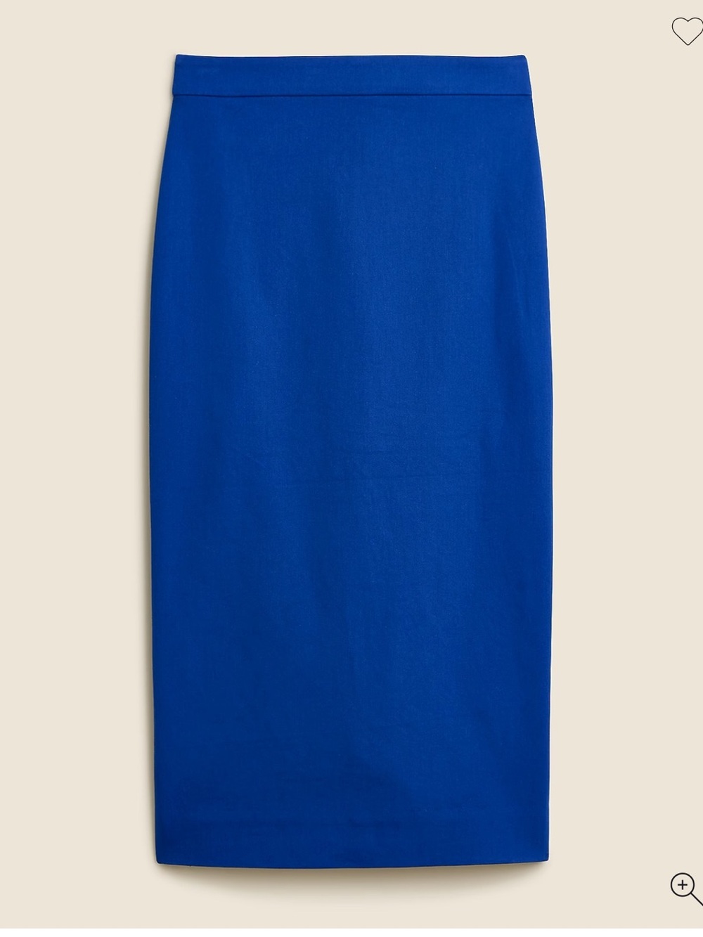 Jcrew No 3 Pencil Skirt Blue Bi Stretch Cotton Blend